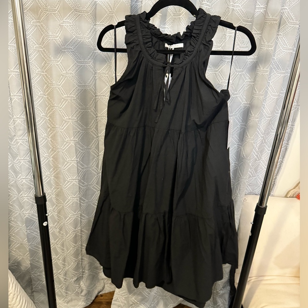 Black linen Sundress size XL